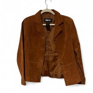 Vintage Genuine suede camel color jacket with a boho vibe small